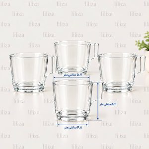 فنجان اسپرسو کلاسیک ۸۰ میلی‌لیتری ۶ عددی لاکی گلس محصول تایلند