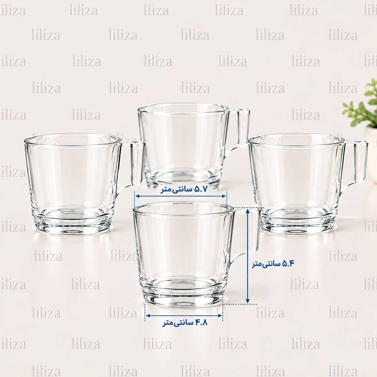 Luckyglass Classic Espresso Cup 80ml 6 Piece Set Thailand فنجان اسپرسو کلاسیک ۸۰ میلیلیتری ۶ عددی لاکی گلس محصول تایلند